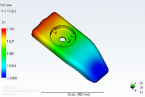 Fill Time result from the mold flow analysis report