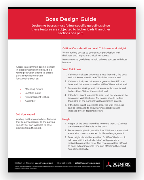 Bosses design guide DRC